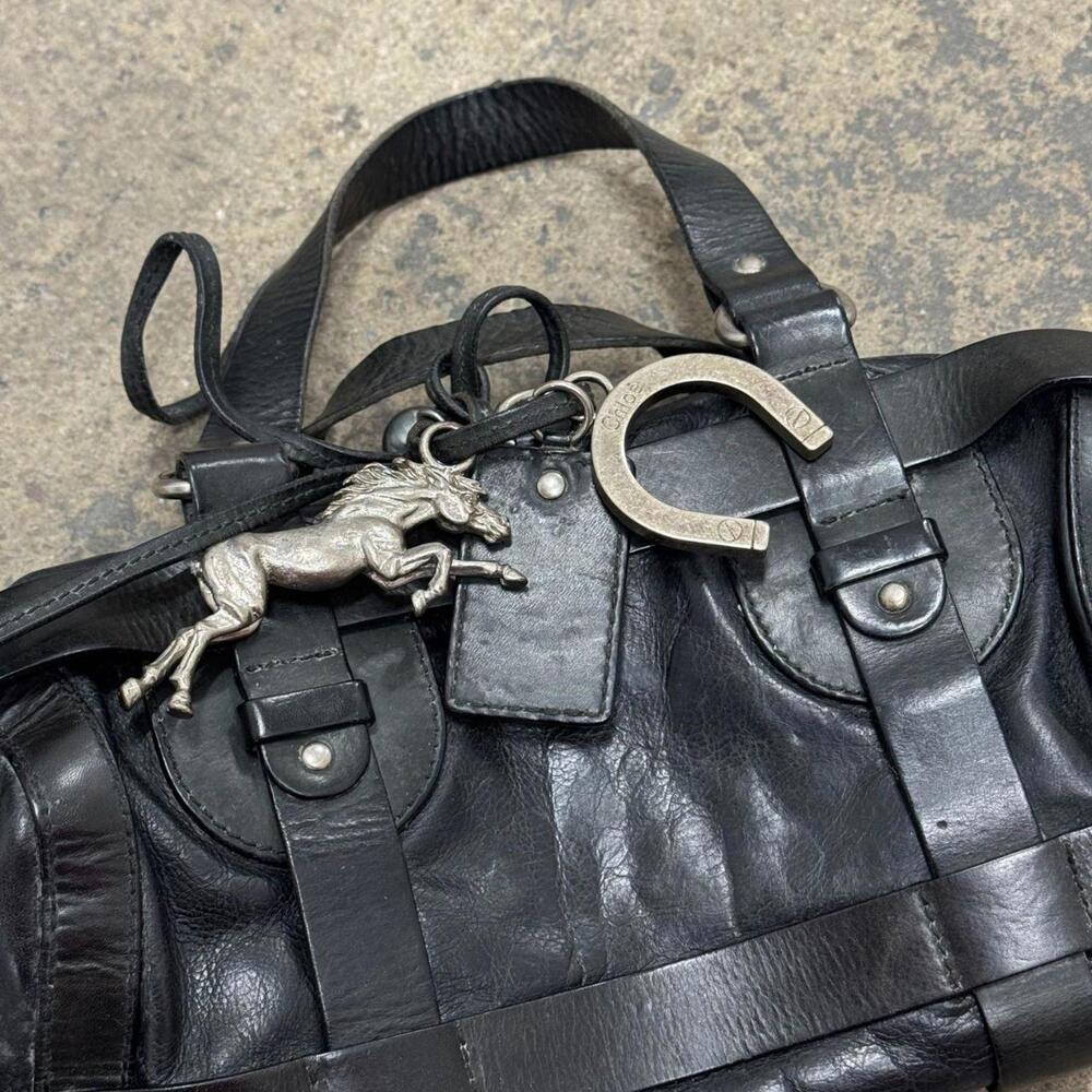 Y2K Authentic Vintage Chloé Kerala Bag - Black Leather - Picture 4 of 7